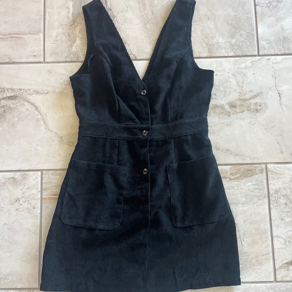 shein black zip up dress